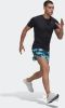 Adidas run icons logo graphic aop hardloopshort zwart/blauw heren online kopen