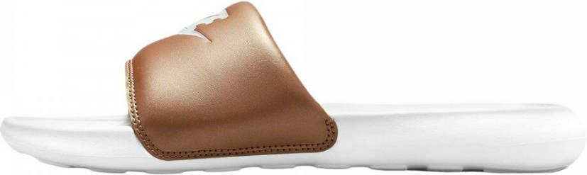 Nike Victori  Slippers in wit en roségoud Rood online kopen