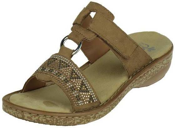 Rieker Slipper Dames Bruin/Camel - Herenschoenensales.be