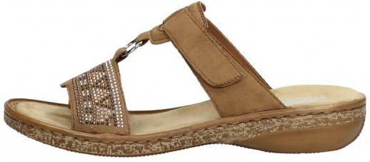 Rieker Slipper Dames Bruin/Camel - Herenschoenensales.be