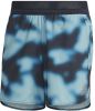 Adidas run icons logo graphic aop hardloopshort zwart/blauw heren online kopen